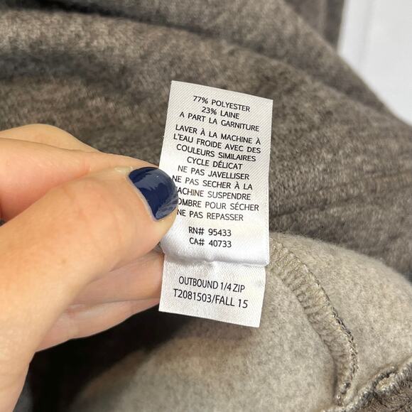 TOAD & CO Outbound 1/4 Zip Pullover Sweater Knit Top Brown Size L - Picture 9 of 10